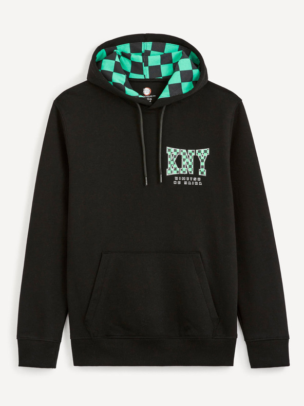 Celio Črna moška potiskana jopa Celio Demon Slayer