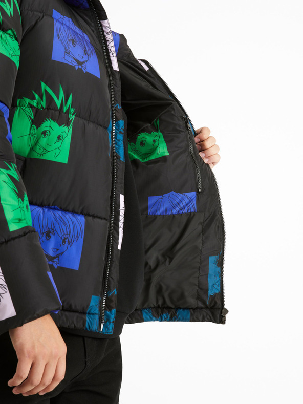 Celio Zelena in črna moška prešita zimska jakna Celio Hunter & Hunter