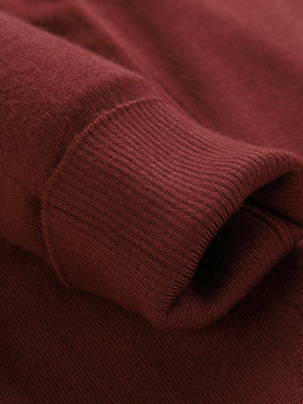 NAX Ženski dolg pulover NAX Edera v bordo barvi