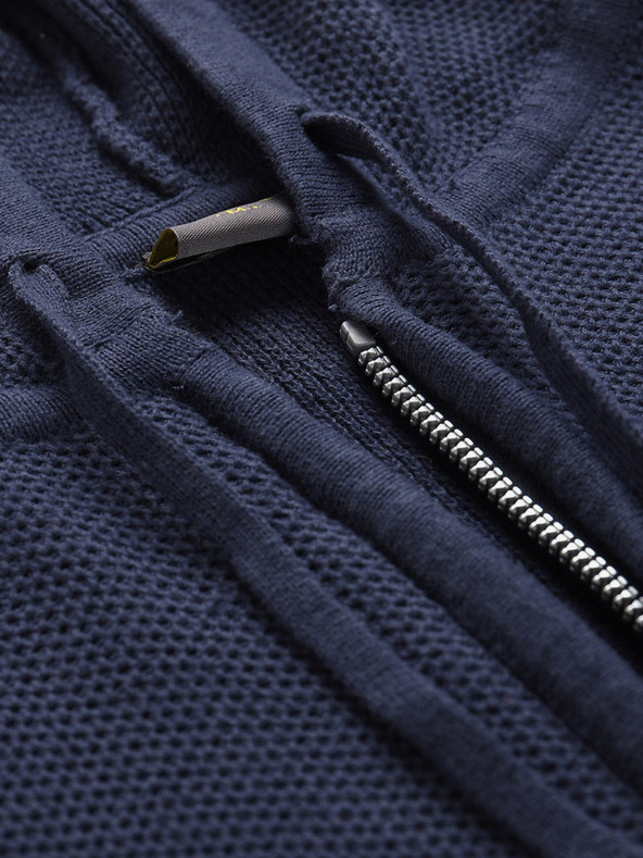 NAX Temno moder moški pulover s kapuco NAX Polin