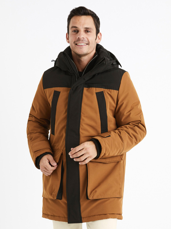 Celio Celio Cubicol rjava parka jakna