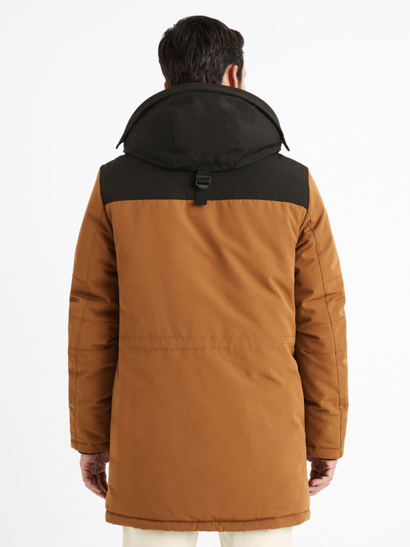 Celio Celio Cubicol rjava parka jakna