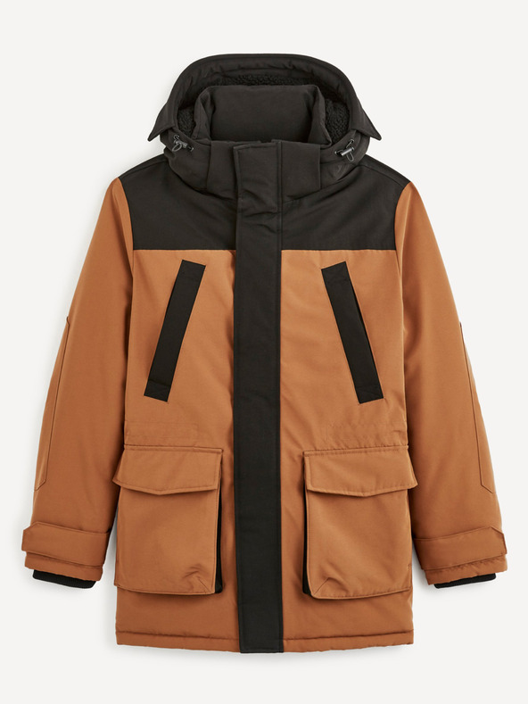 Celio Celio Cubicol rjava parka jakna