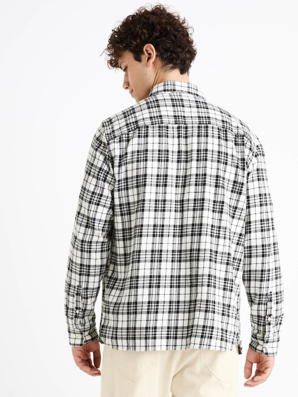 Celio Črna karirasta flanelasta srajca Celio Canewto