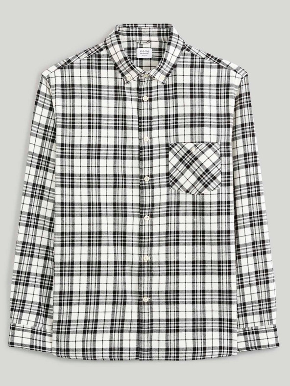 Celio Črna karirasta flanelasta srajca Celio Canewto