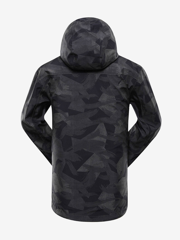 ALPINE PRO Temno siva moška vzorčasta jakna ALPINE PRO GIBB