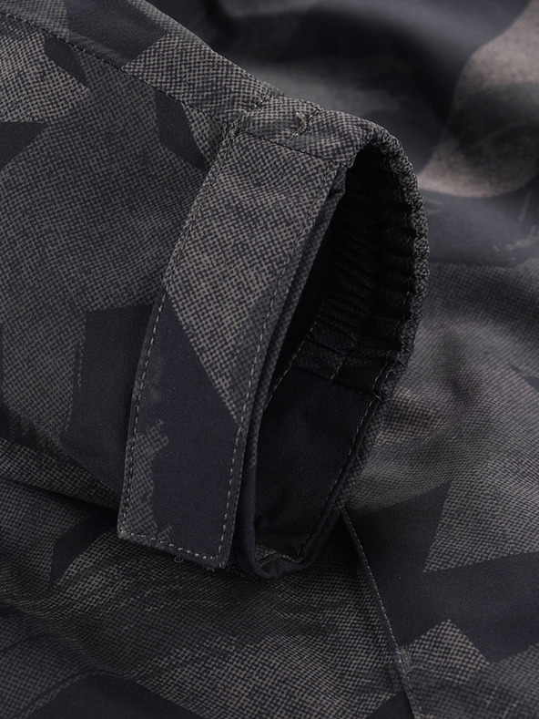 ALPINE PRO Temno siva moška vzorčasta jakna ALPINE PRO GIBB