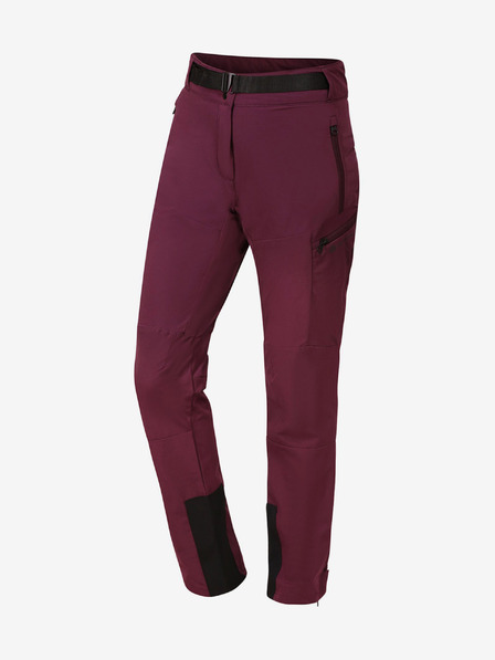 ALPINE PRO Ženske softshell hlače v bordo barvi ALPINE PRO ZEBINA
