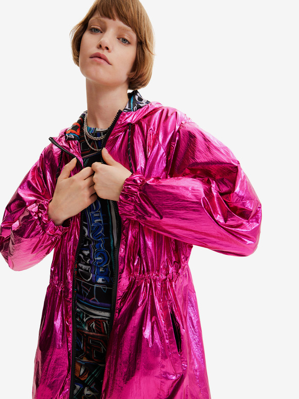 Desigual Temno roza Desigual Ontario ženski kovinski plašč