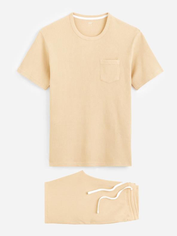 Celio Bež moška pižama Celio Digaufre