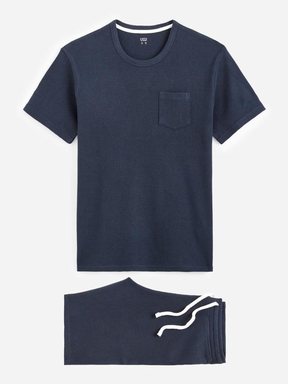 Celio Temno modra moška pižama Celio Digaufre