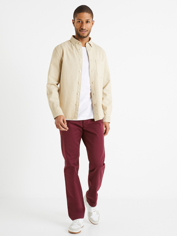 Celio Kremasta moška majica iz džinsa Celio Daindie