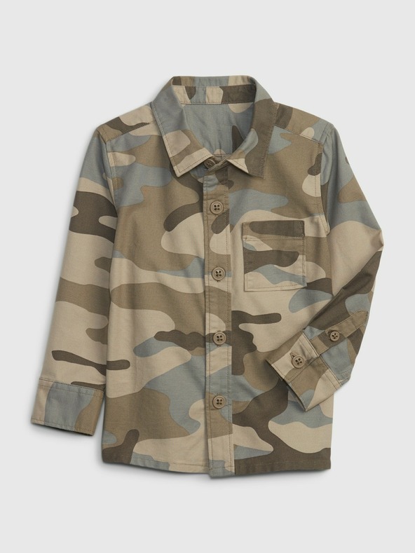 GAP Detská košeľa s army vzorom GAP