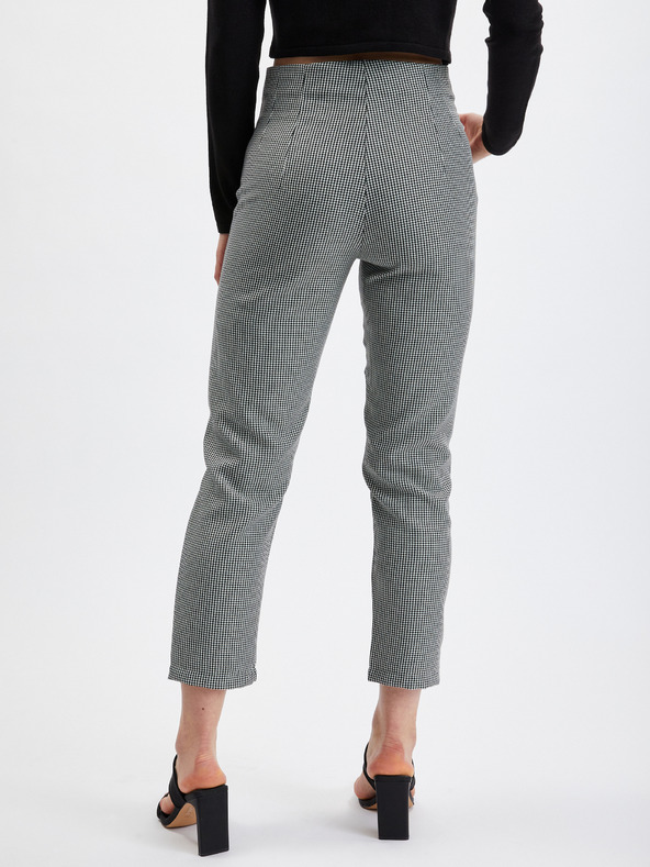 Orsay Črne ženske vzorčaste hlače ORSAY