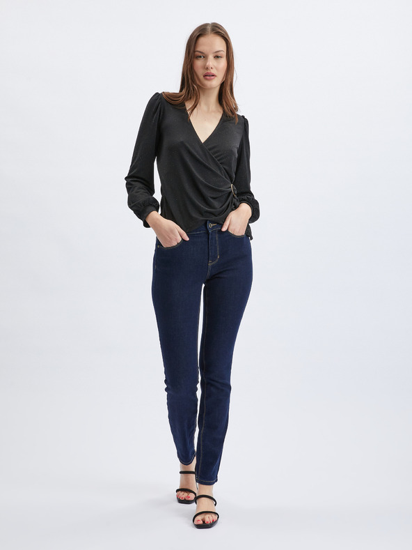 Orsay Črna ženska ovita bluza ORSAY