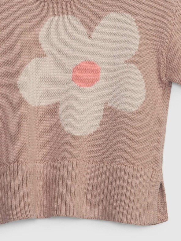 GAP Otroški pulover s cvetom GAP