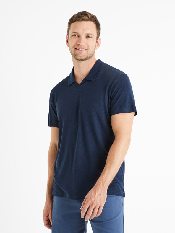 Celio Temno modra moška polo majica Celio Deolive