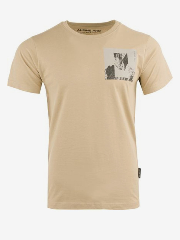 ALPINE PRO bež moška majica ALPINE PRO WEDOR