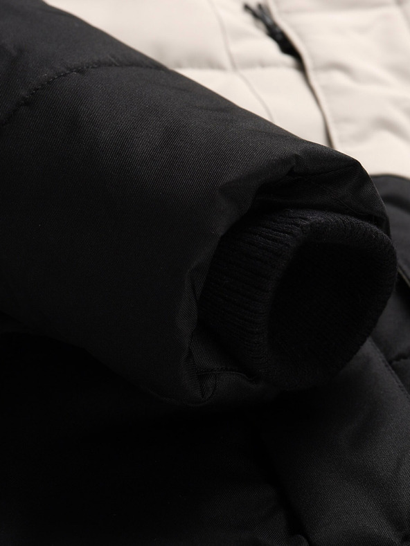 ALPINE PRO Črno-bela dekliška zimska bunda ALPINE PRO Egypo