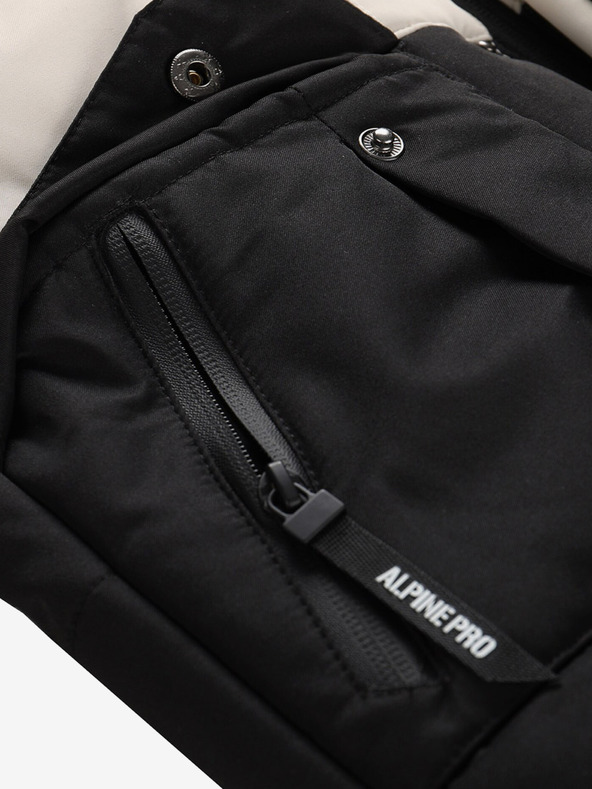 ALPINE PRO Črno-bela dekliška zimska bunda ALPINE PRO Egypo