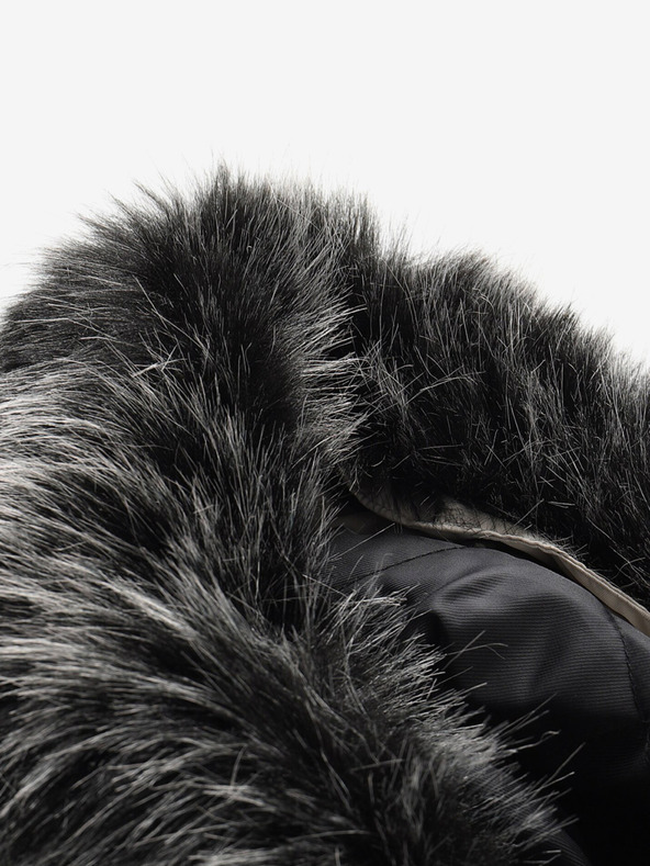 ALPINE PRO Črno-bela dekliška zimska bunda ALPINE PRO Egypo