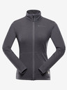 ALPINE PRO Temno siva ženska športna jopa z zadrgo ALPINE PRO Querta