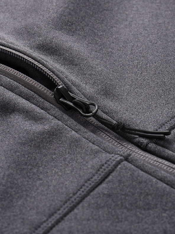 ALPINE PRO Temno siva ženska športna jopa z zadrgo ALPINE PRO Querta