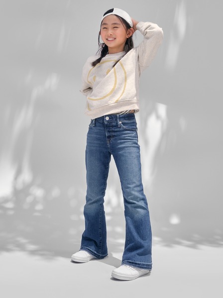 GAP Otroške jeans hlače flare z visokim pasom GAP