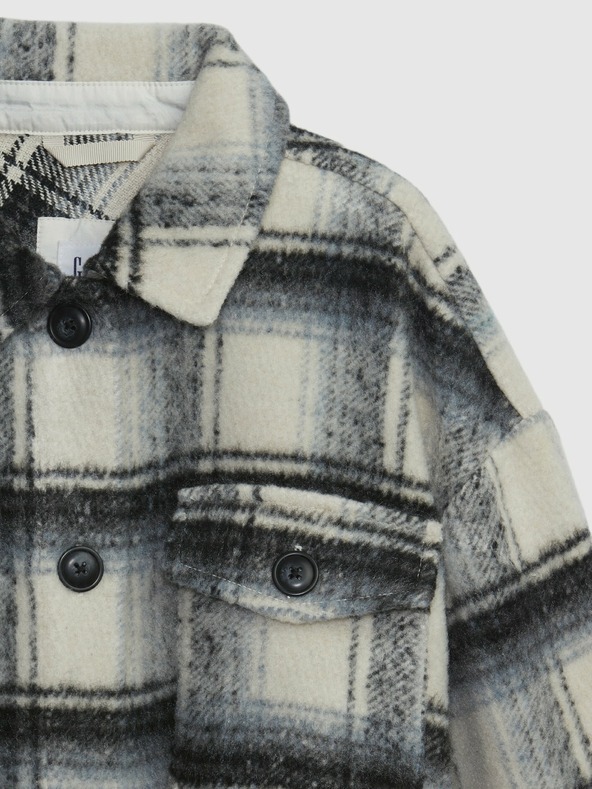 GAP Detská kockovaná košeľová bunda GAP