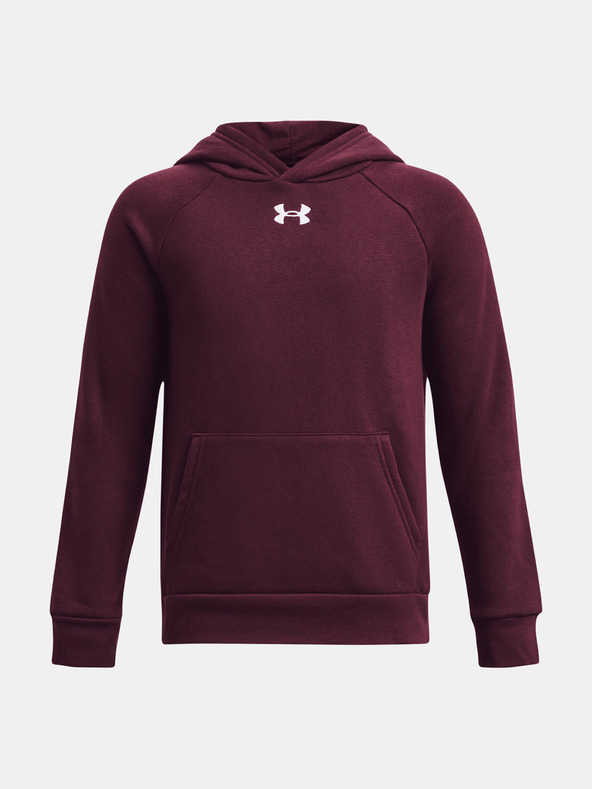 Under Armour Deški pulover Under Armour UA RIVAL FLEECE HOODIE-BRN