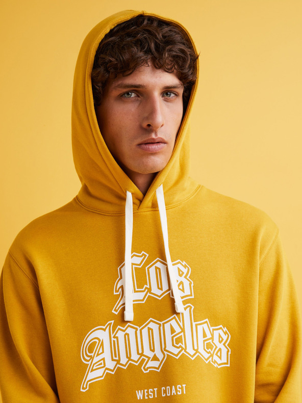 Celio Gorčična moška jopa s kapuco Celio Fecago