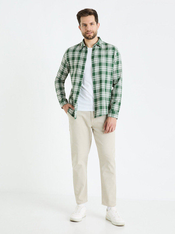 Celio Zelena moška srajca Celio Fadro