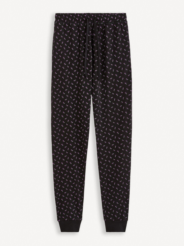 Celio Črna moška pižama z vzorcem Celio Fipyauber