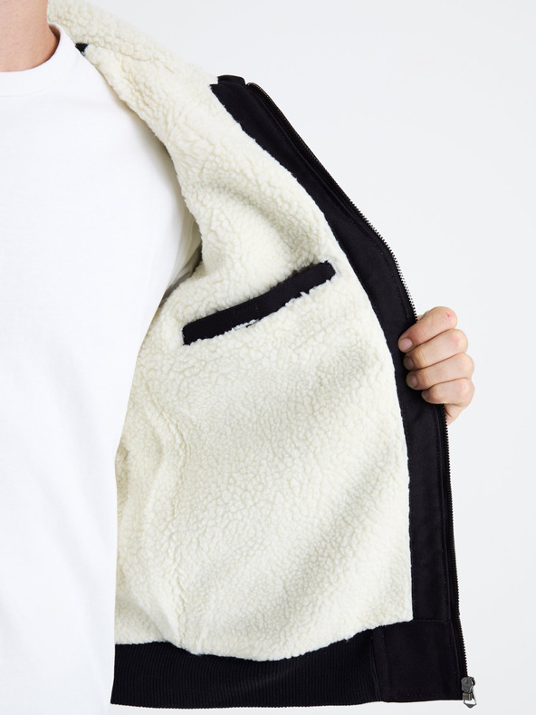 Celio Temno modra moška jakna iz umetnega krzna Celio Fuhoodie