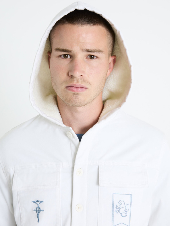 Celio Bela moška zimska jakna z umetnim krznom Celio Fullmetal Alchemist