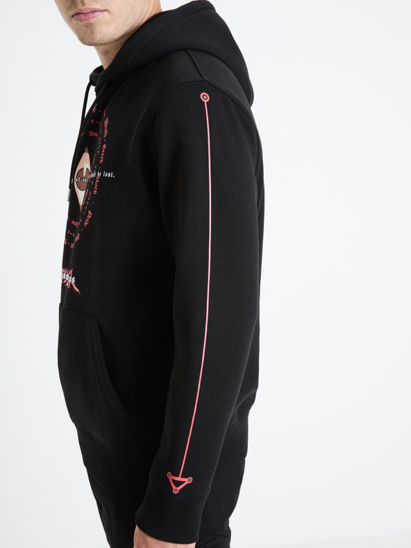 Celio Črna moška majica s kapuco Celio Fullmetal Alchemist