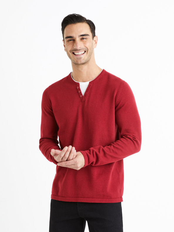 Celio Rdeč moški pulover Celio Felano