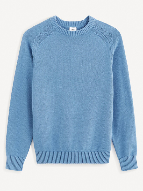 Celio Modri moški osnovni pulover Celio Febasic