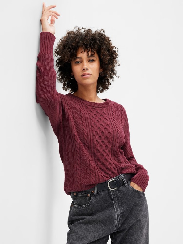 GAP Pleteni pulover z vzorcem GAP