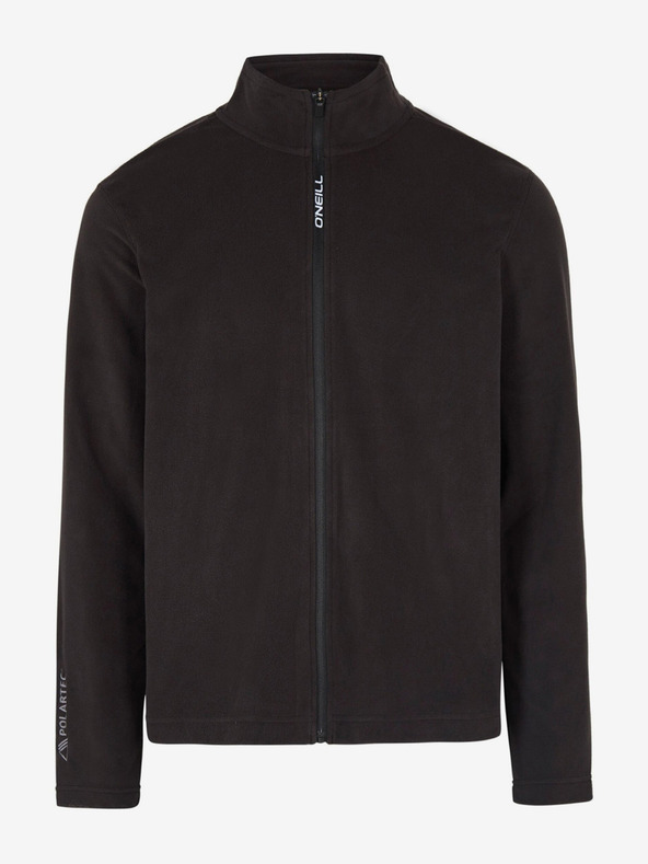 O'Neill Črna moška jopa s kapuco iz flisa s stoječim ovratnikom O'Neill Jack's