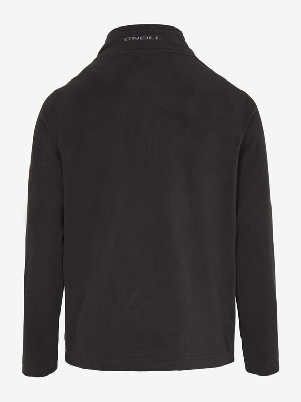 O'Neill Črna moška jopa s kapuco iz flisa s pokončnim ovratnikom O'Neill Jack's
