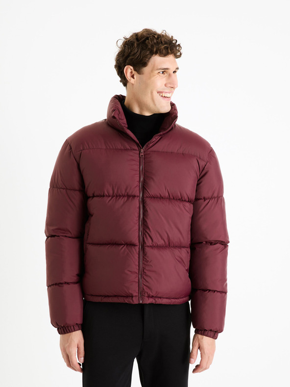 Celio Moška bordo prešita zimska jakna Celio Fuparigi