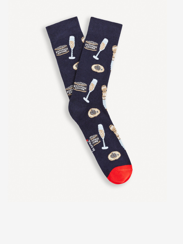 Celio Komplet boksaric in nogavic v rdeči in modri barvi Celio