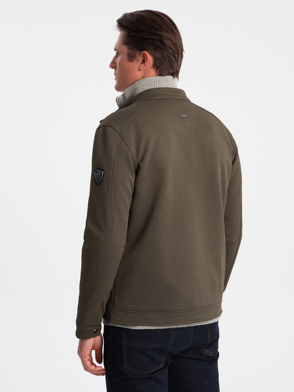 Ombre Clothing Kaki moška lahka jakna Ombre Clothing BIKER