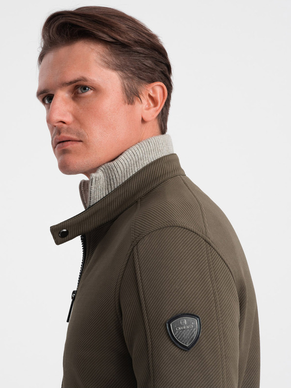 Ombre Clothing Kaki moška lahka jakna Ombre Clothing BIKER