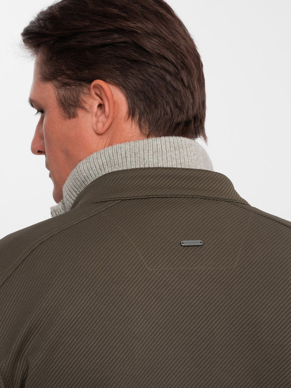 Ombre Clothing Kaki moška lahka jakna Ombre Clothing BIKER