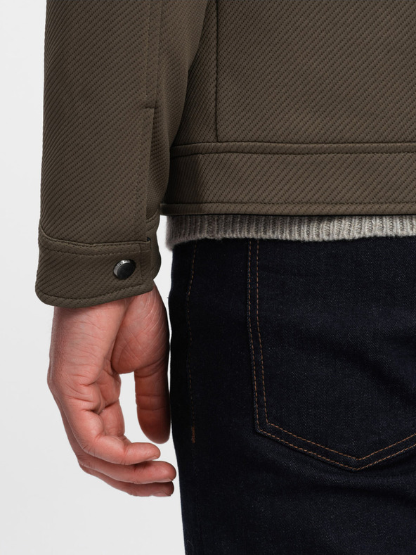 Ombre Clothing Kaki moška lahka jakna Ombre Clothing BIKER