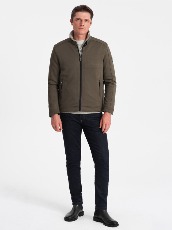 Ombre Clothing Kaki moška lahka jakna Ombre Clothing BIKER