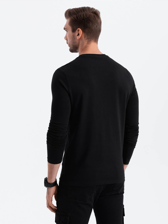 Ombre Clothing Črna moška majica Ombre Clothing