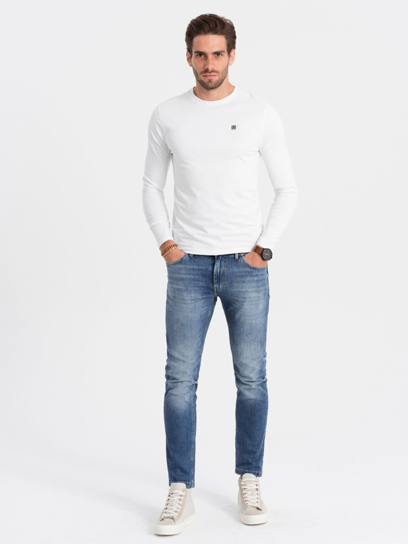 Ombre Clothing Bela moška majica Ombre Clothing